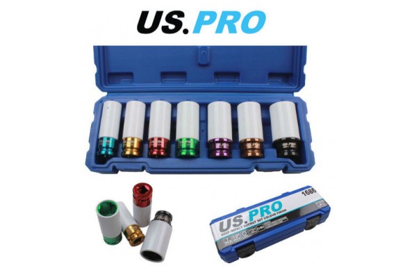 Krachtdoppenset 1/2" met teflonbescherming 7-delig